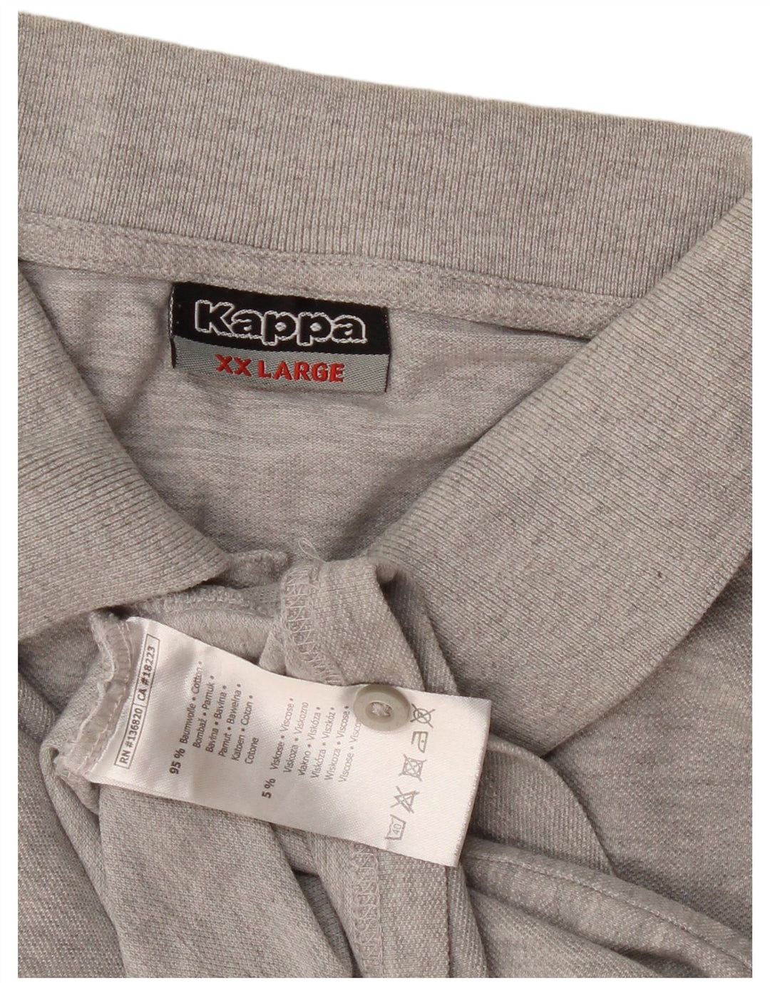 Kappa Polo Hombre 2XL Algodón Gris