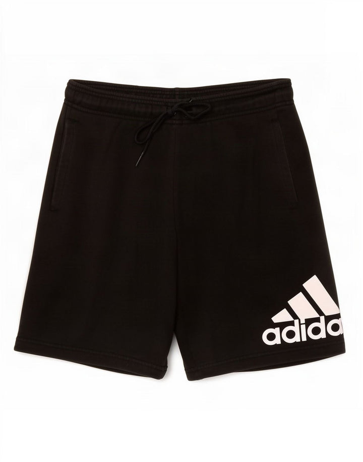 Adidas - Pantalones cortos deportivos con gráficos para hombre, tamaño grande, algodón negro