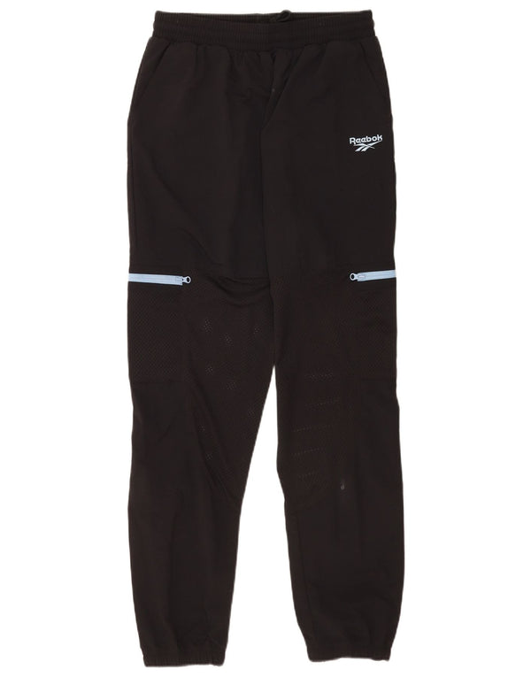 Reebok Hombre Cargo Chándal Pantalones Joggers XS Negro Nylon