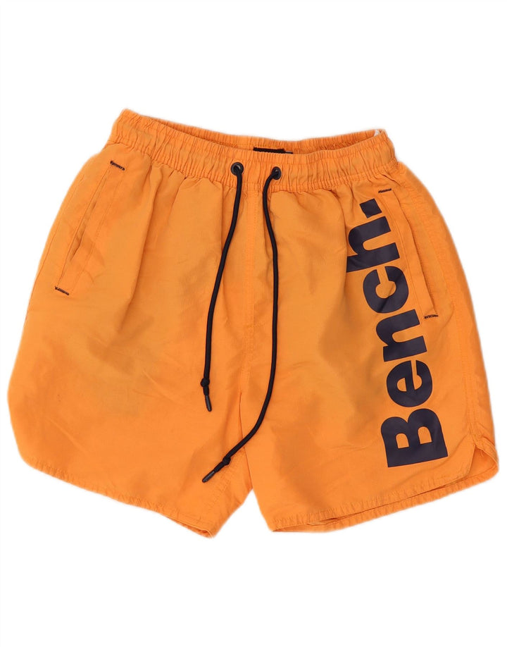Bañador con estampado gráfico para hombre Bench, tamaño pequeño, poliéster naranja