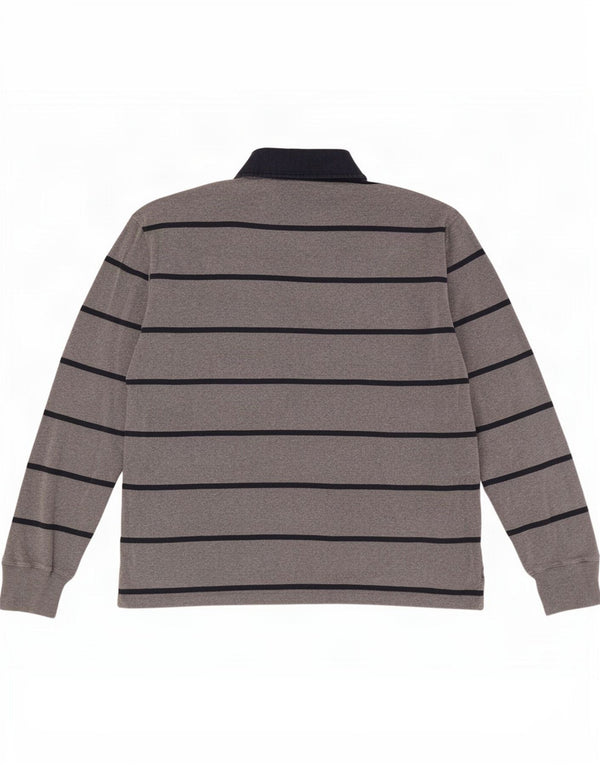Gant Polo De Rugby De Manga Larga Para Hombre XL De Algodón A Rayas Gris