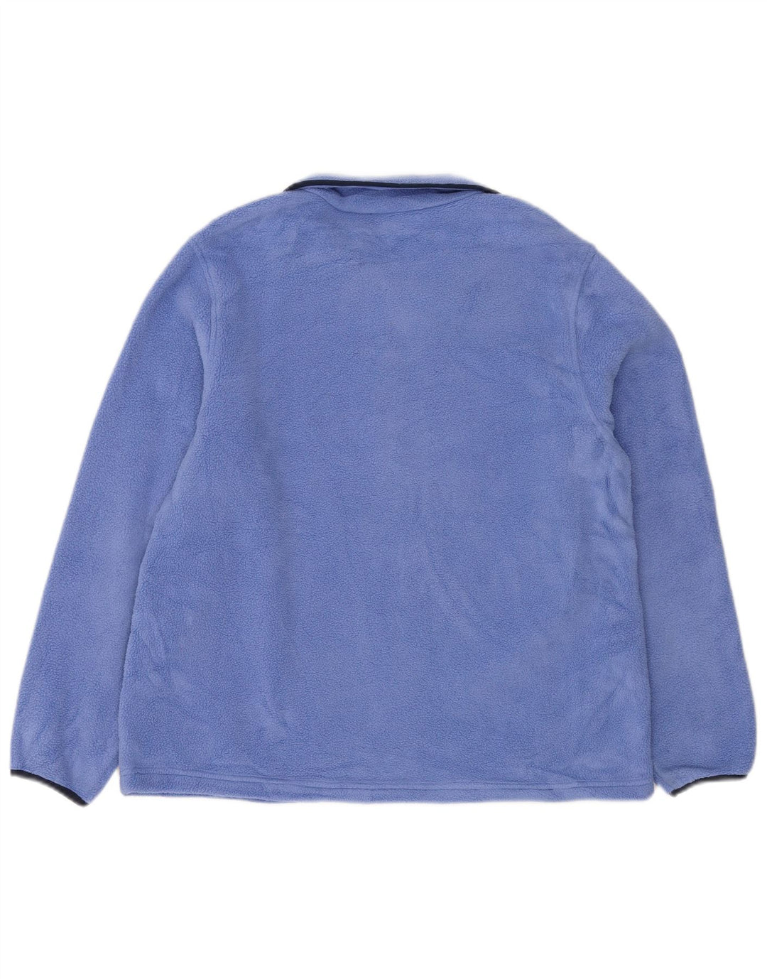 L.L.BEAN Jersey polar con cuello y botones para mujer UK 44 Poliéster azul medio