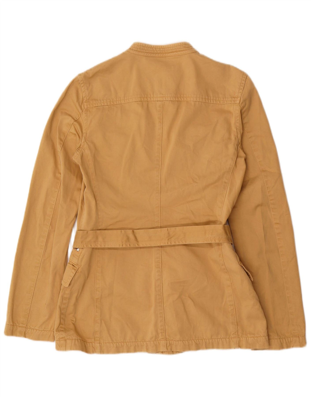 Chaqueta utilitaria para mujer con cinturón de algodón UK 10 Small Beige