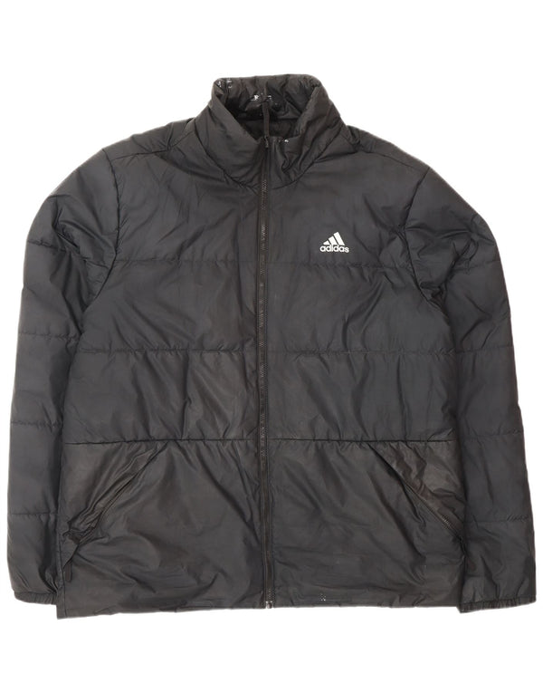 ADIDAS Chaqueta acolchada para hombre UK 40 Grande Poliéster negro