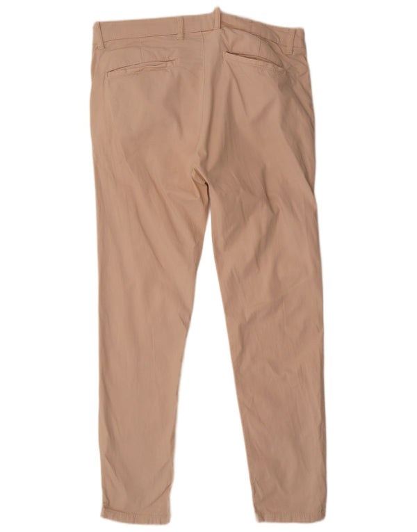 Zara Mens Slim Chino Pantalones EU 42 Large W32 L30 Algodón Beige
