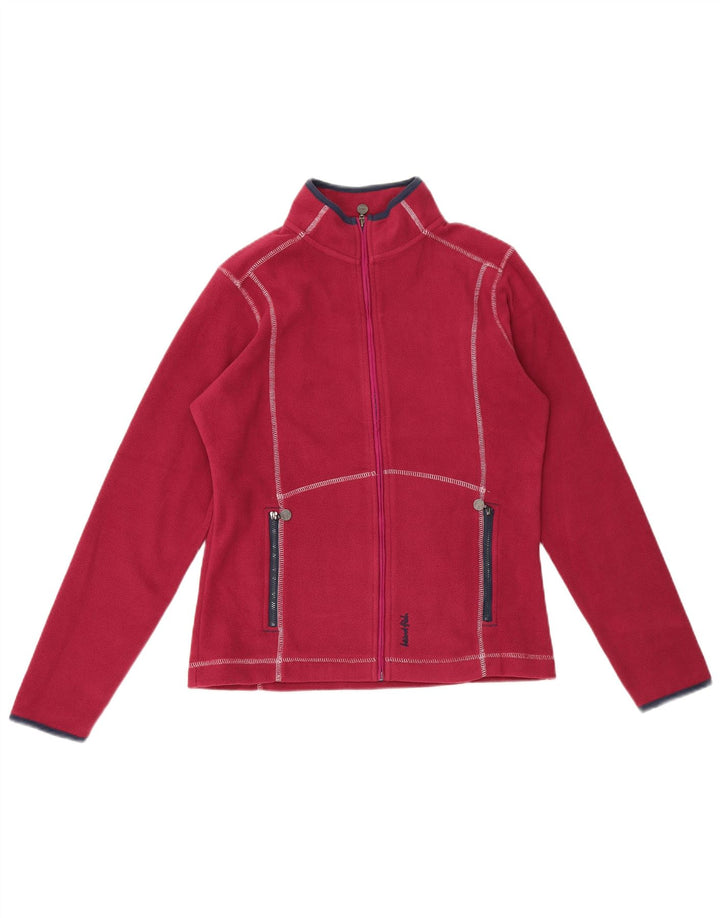 Weird Fish Chaqueta polar para mujer UK 10 Small Borgoña Poliéster