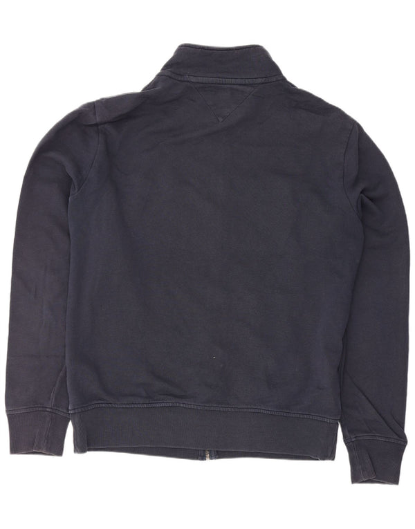 Tommy Hilfiger Chaqueta de chándal para hombre, talla grande, algodón a rayas azul marino