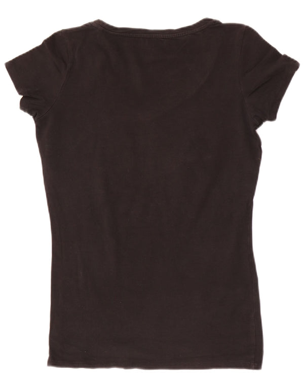 Guess Camiseta gráfica para mujer Top UK 12 Medium Black
