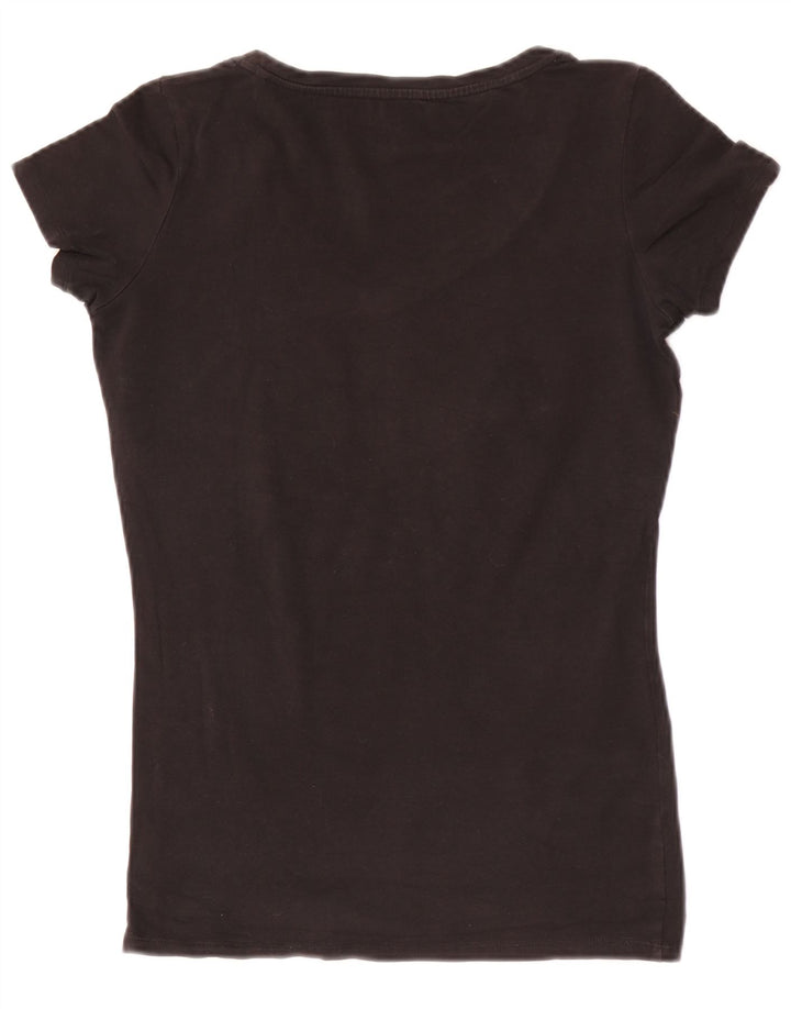 Guess Camiseta gráfica para mujer Top UK 12 Medium Black