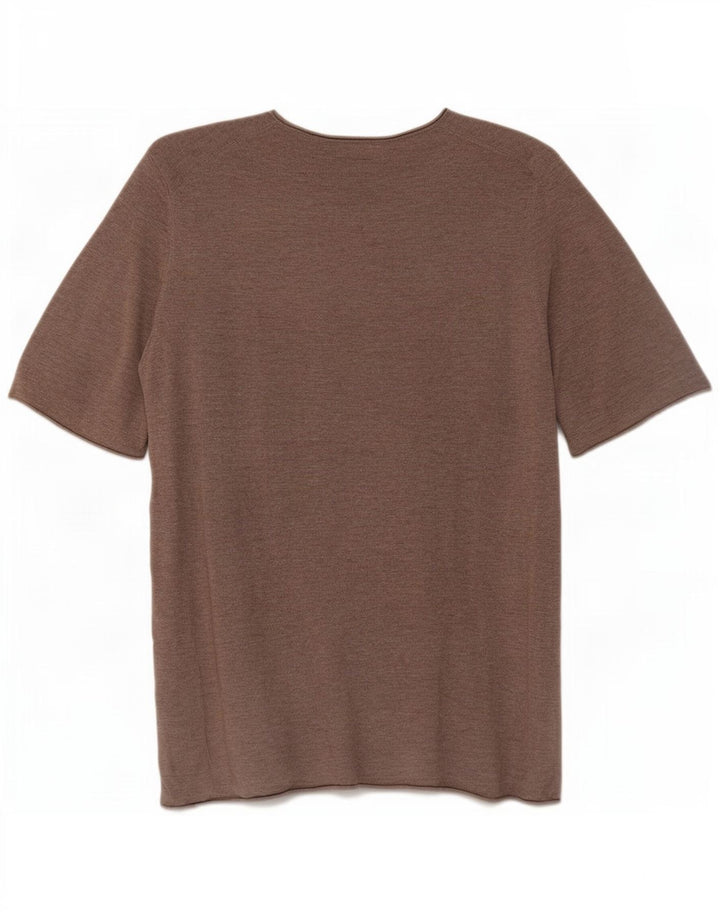Massimo Dutti Jersey de Cuello Redondo para Mujer UK 10 Small Brown