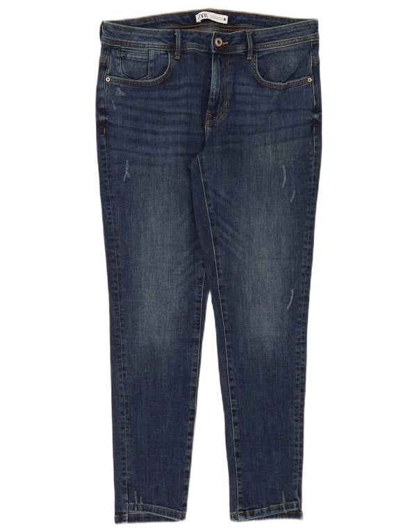 Zara Vaqueros pitillo para mujer EU 42 Large W32 L28 Algodón azul