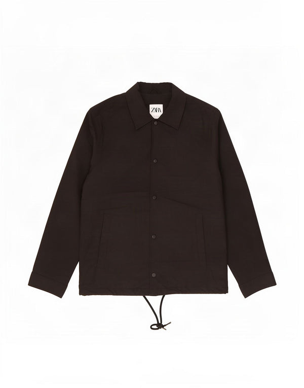 Zara Mens Bomber Jacket UK 36 Small Poliéster Negro
