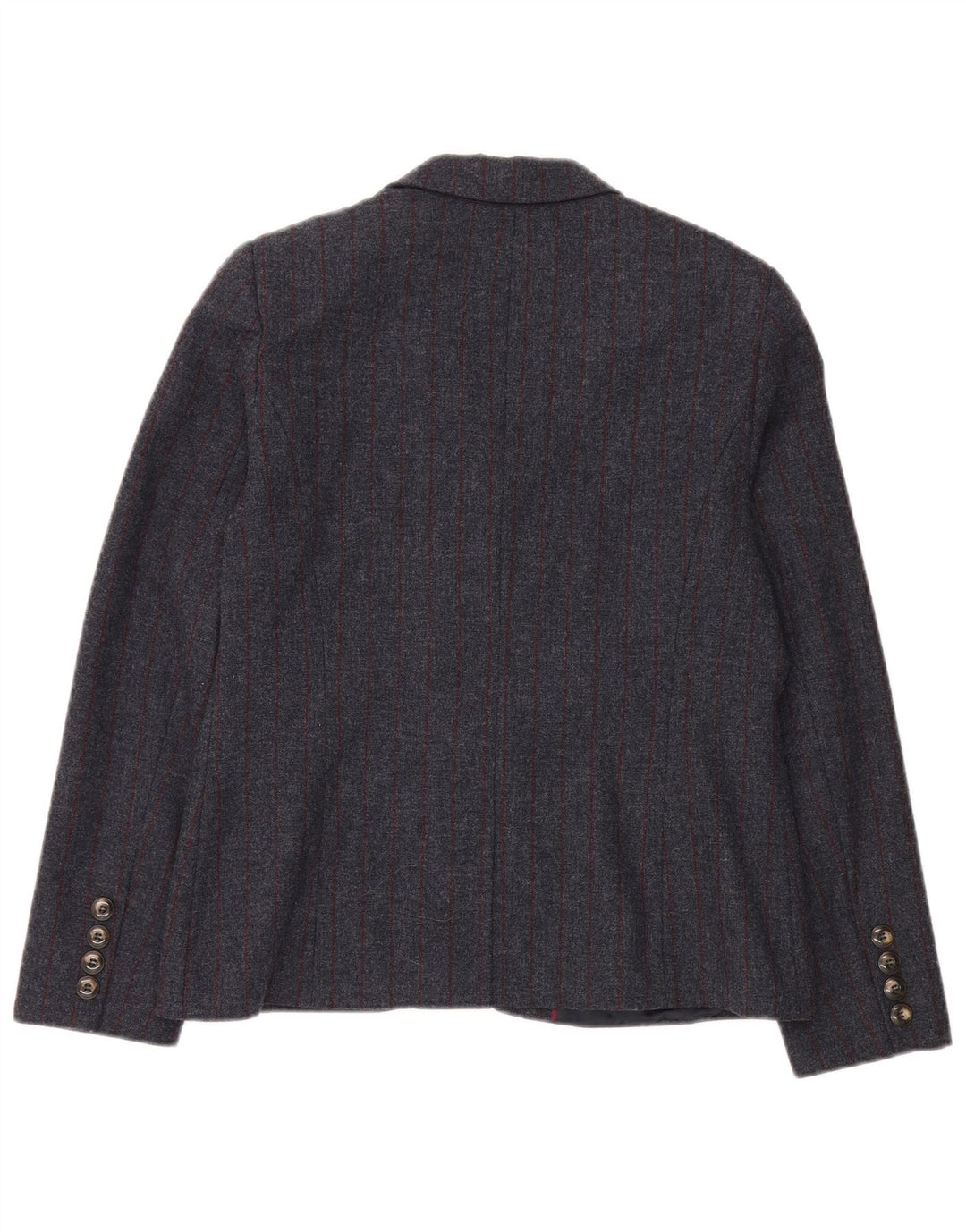 Crew Clothing Chaqueta tipo blazer de 2 botones para mujer Reino Unido 40 Grande Lana gris a rayas