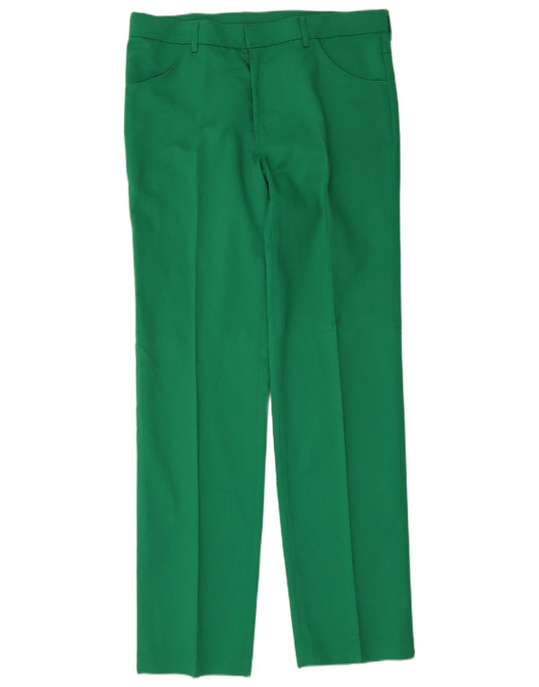 Farah Mujer Pantalones Casuales Rectos W36 L34 Poliéster Verde