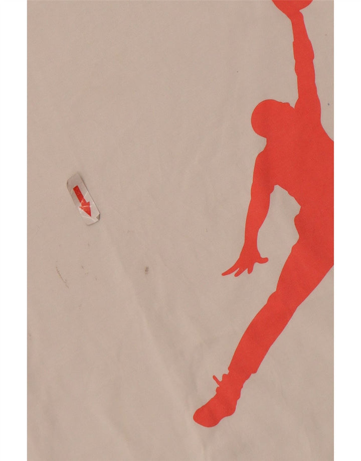 Jordan - Camiseta gráfica para hombre, talla grande, algodón blanco