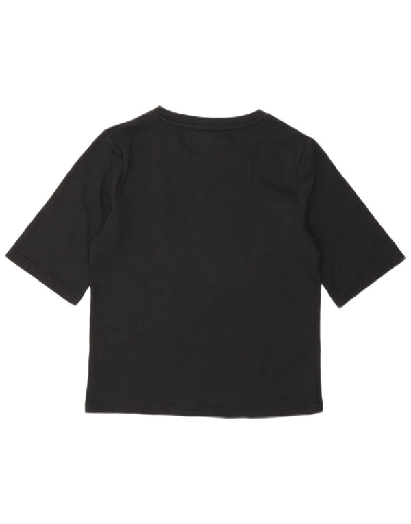 Asociación de Polo de EE. UU. Camiseta corta para mujer Top UK 6 XS Algodón negro