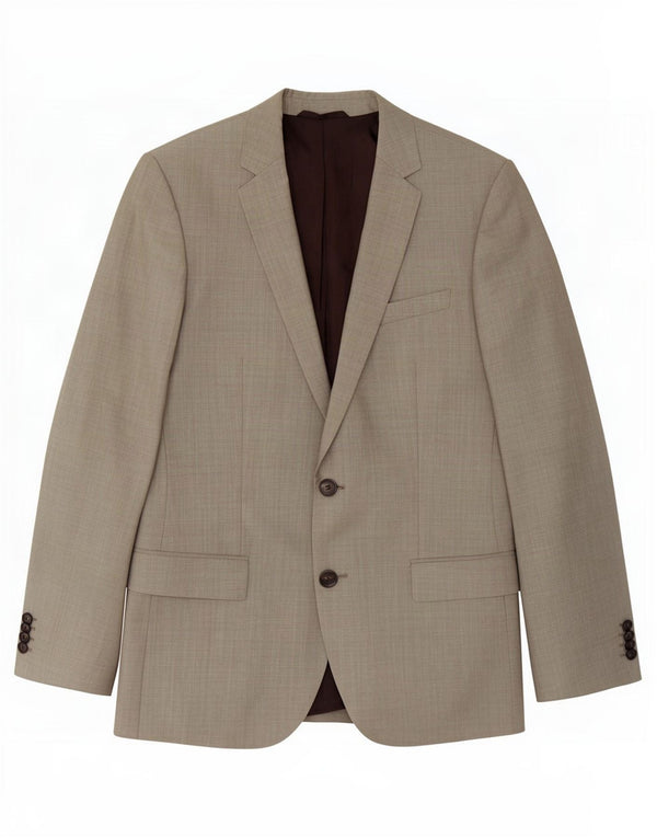Hugo Boss Chaqueta tipo blazer de 2 botones para hombre EU 46 Small Grey Wool