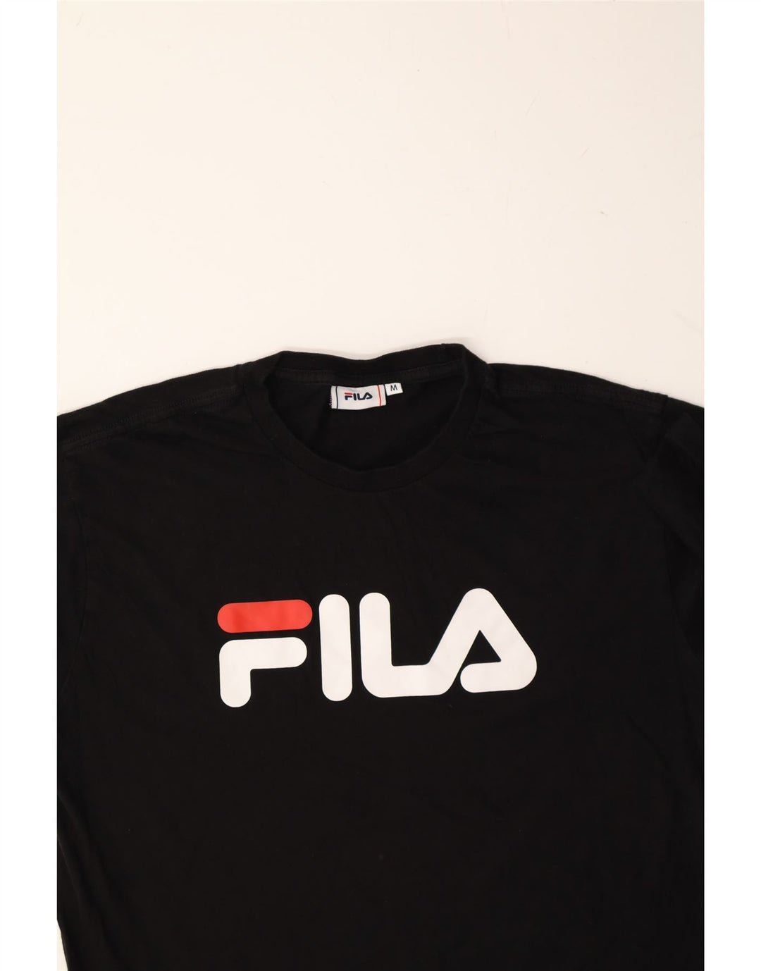FILA Mens Graphic T-Shirt Top Medium Black Cotton Vintage Fila and Second-Hand Fila from Messina Hembry 