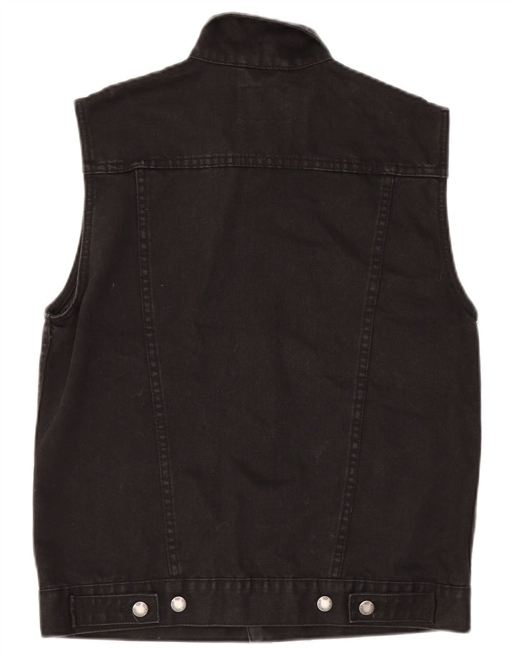 Cheap Monday Chaleco vaquero para hombre UK 38 Mediano Negro Algodón