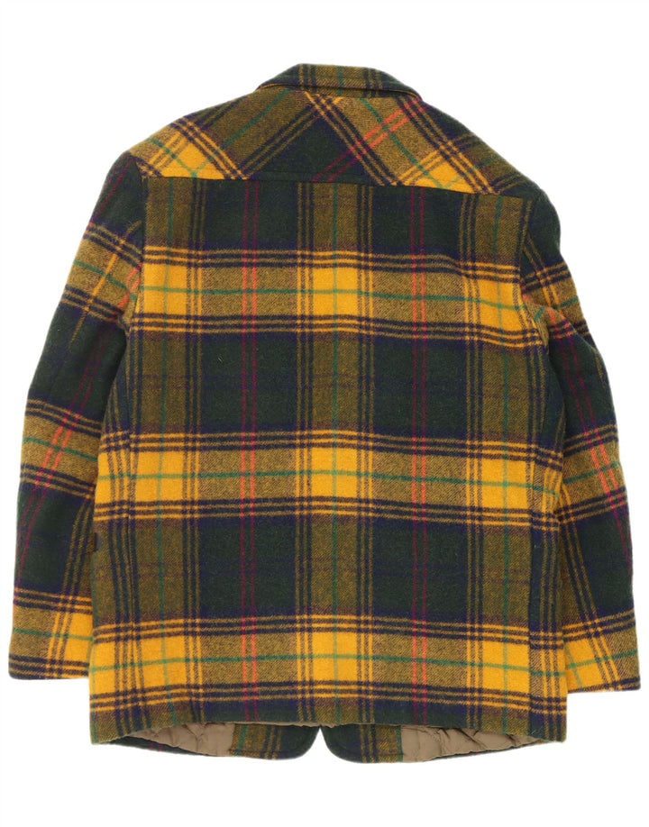 Azzurra Chaqueta tipo blazer de 2 botones para hombre IT 52 XL Lana virgen a cuadros verdes