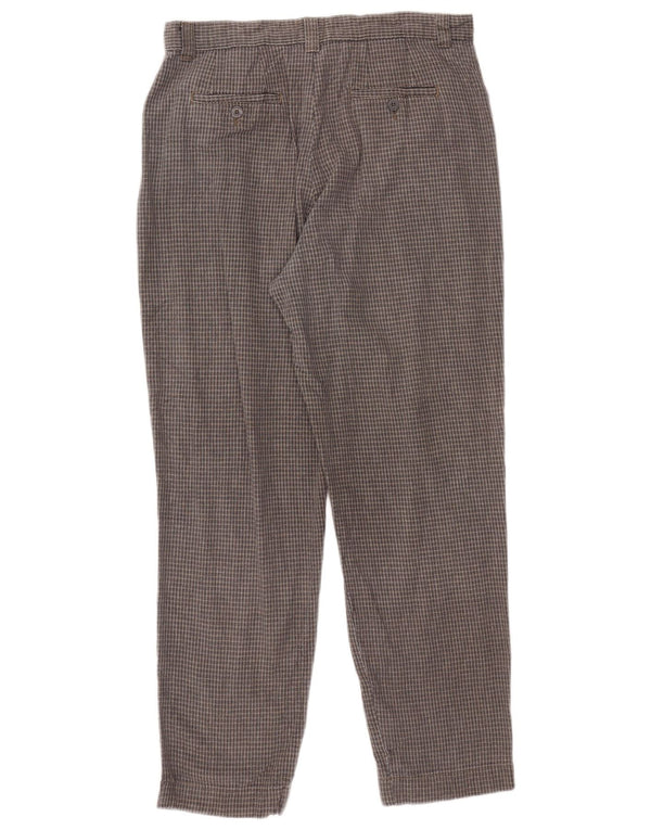 Lee Pantalones casuales cónicos de cintura alta para hombre US 14 Large W32 L29 Gray Check