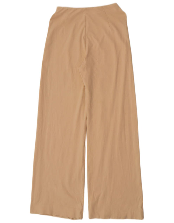 Massimo Dutti Pantalón Casual Pierna Ancha Mujer Small W26 L32 Poliamida Beige