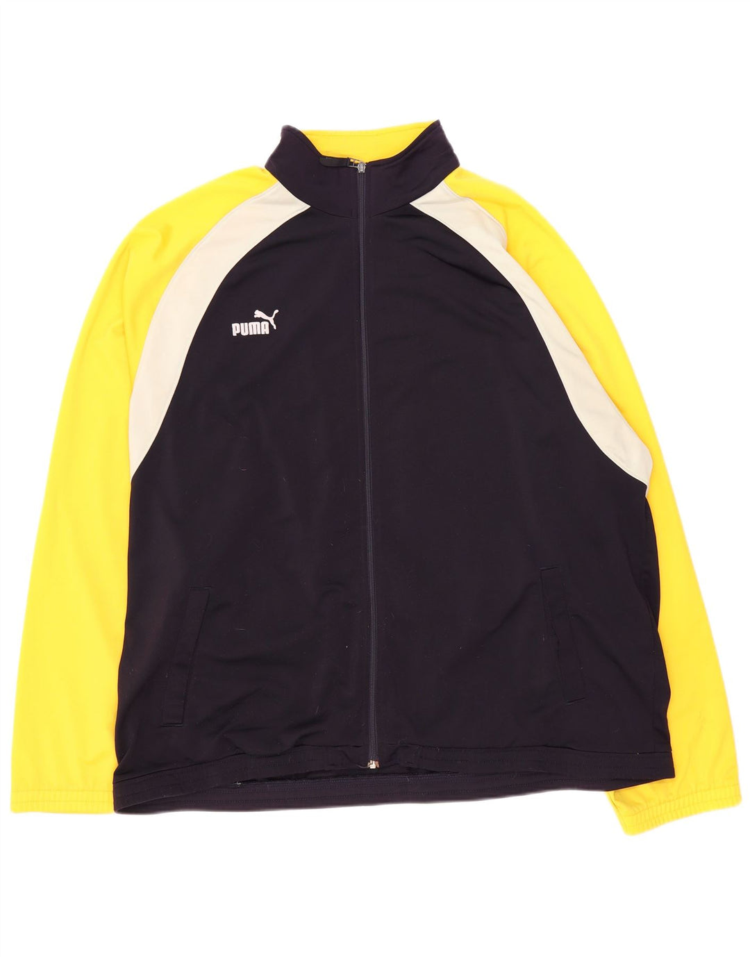 Puma Chaqueta de chándal para hombre 2XL Azul marino Colorblock Poliéster