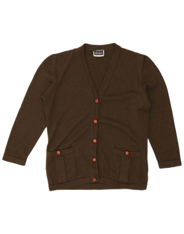 LUISA SPAGNOLI Suéter Cárdigan para Mujer UK 18 XL Lana Caqui