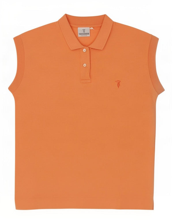 Trussardi Polo para mujer UK 40 Small Naranja Algodón