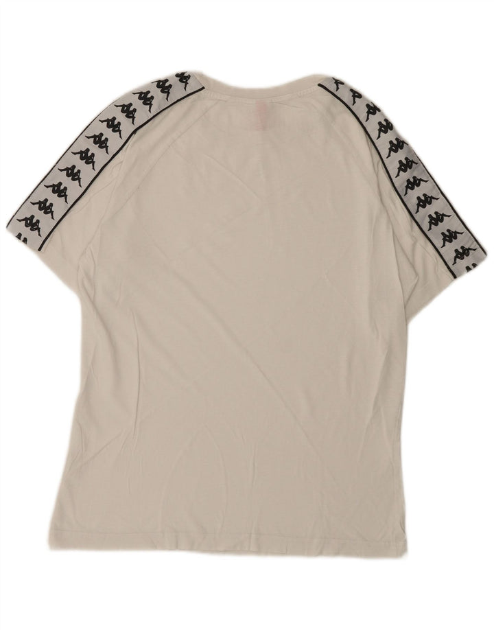 Kappa Hombre Camiseta Gráfica Top Small Blanco