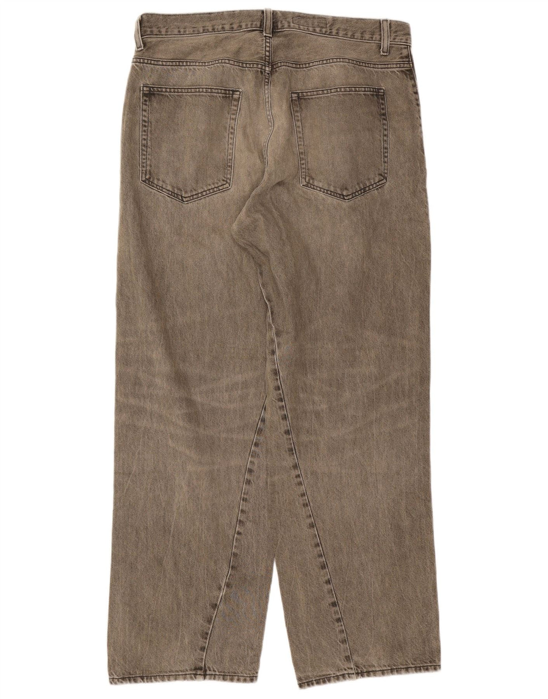 Zara Jeans Sueltos Mujer EU 42 Large W32 L32 Algodón Gris