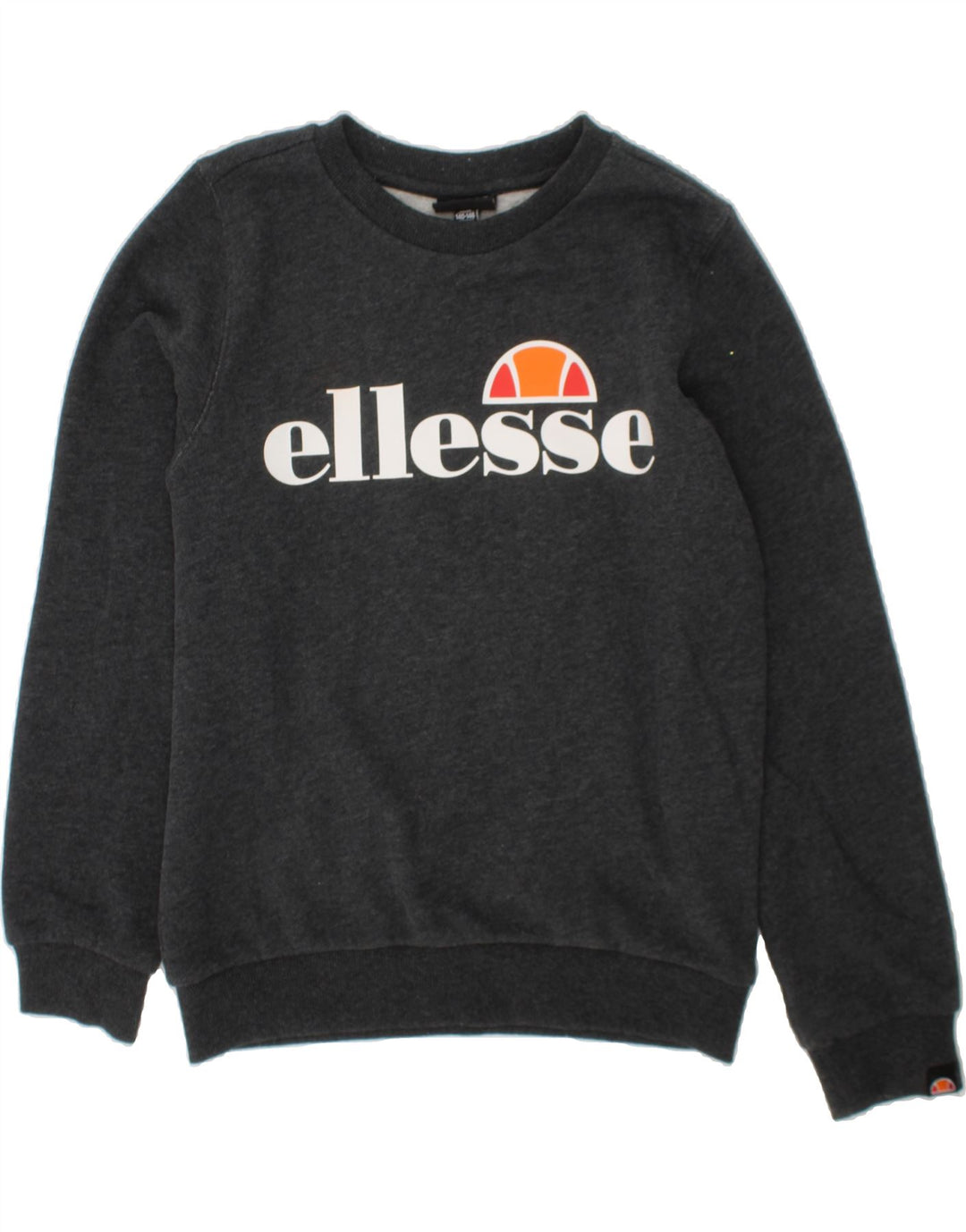 ELLESSE Boys Graphic Sweatshirt Jumper 10-11 Years Grey Cotton Vintage Ellesse and Second-Hand Ellesse from Messina Hembry 