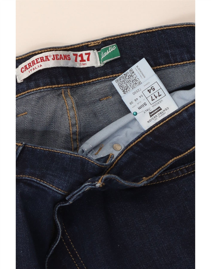 CARRERA Mens 717 Slim Jeans W38 L29 Azul Marino Algodón