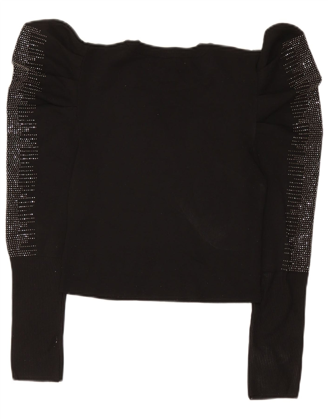 Zara Mujer Blusa De Manga Larga Top UK 42 Medium Negro