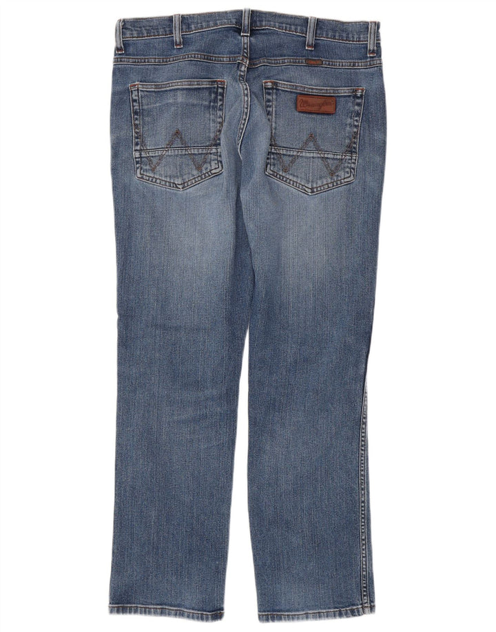 WRANGLER Vaqueros rectos elásticos Arizona para hombre W36 L30 Algodón azul
