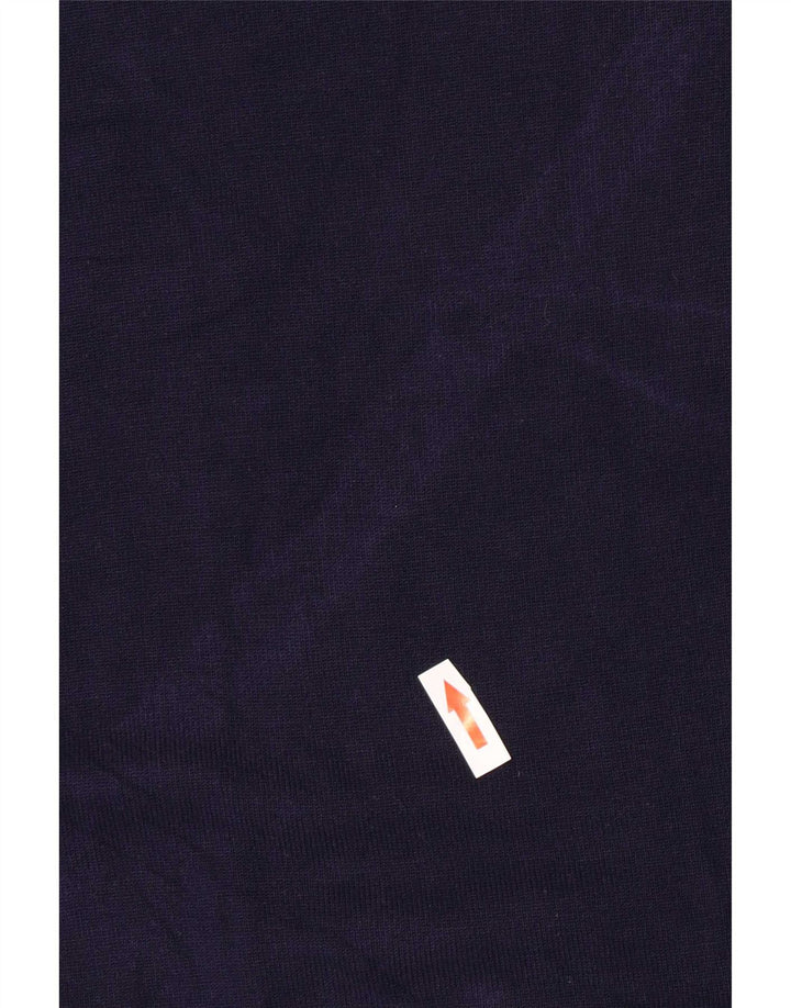 Zara Hombre Jersey Con Cuello De Pico Large Viscosa Azul Marino