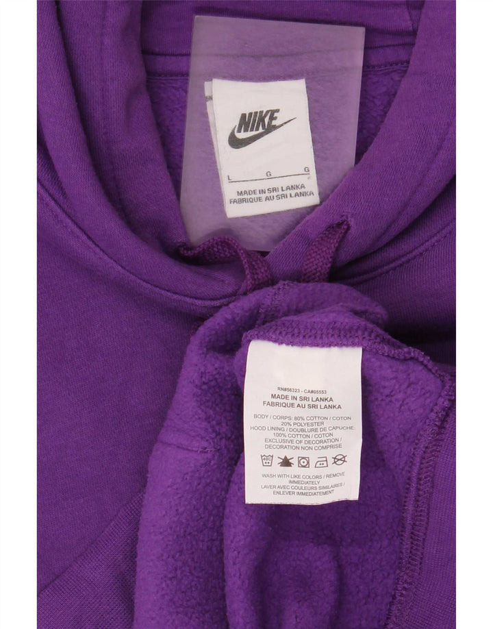 Nike Jersey con capucha para hombre, talla grande, color morado, algodón