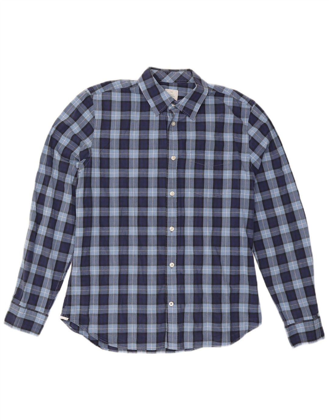 Camisa GAP para hombre de algodón a cuadros azul marino mediano