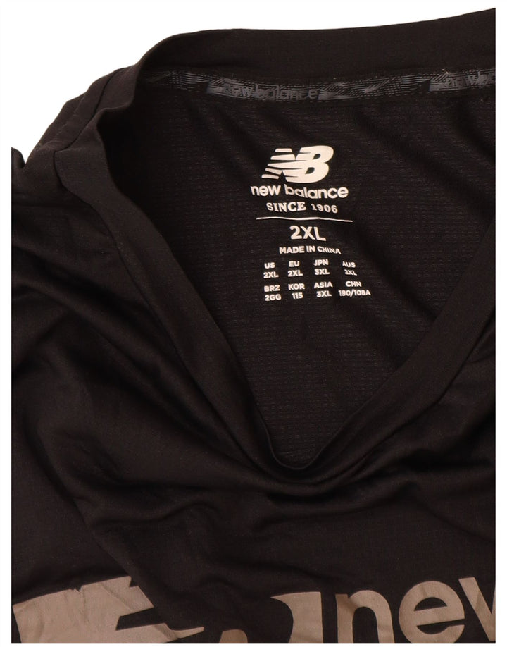 New Balance Camiseta gráfica para hombre Top 2XL Poliéster negro