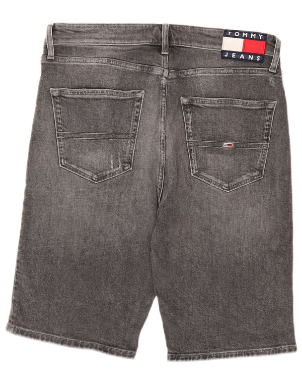 Tommy Hilfiger Pantalones cortos de mezclilla para hombre W32 Algodón gris medio