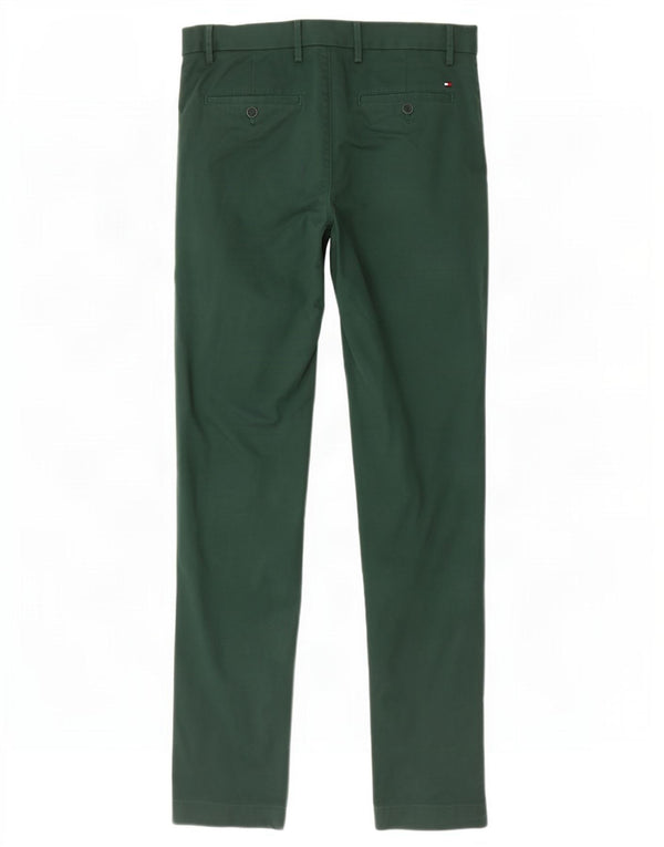 Tommy Hilfiger Pantalones chinos ajustados para hombre W32 L32 Algodón verde