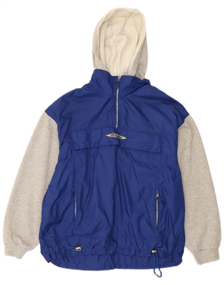 Lotto Hombre Sudadera Con Capucha Chándal Top Chaqueta Grande Azul Colorblock