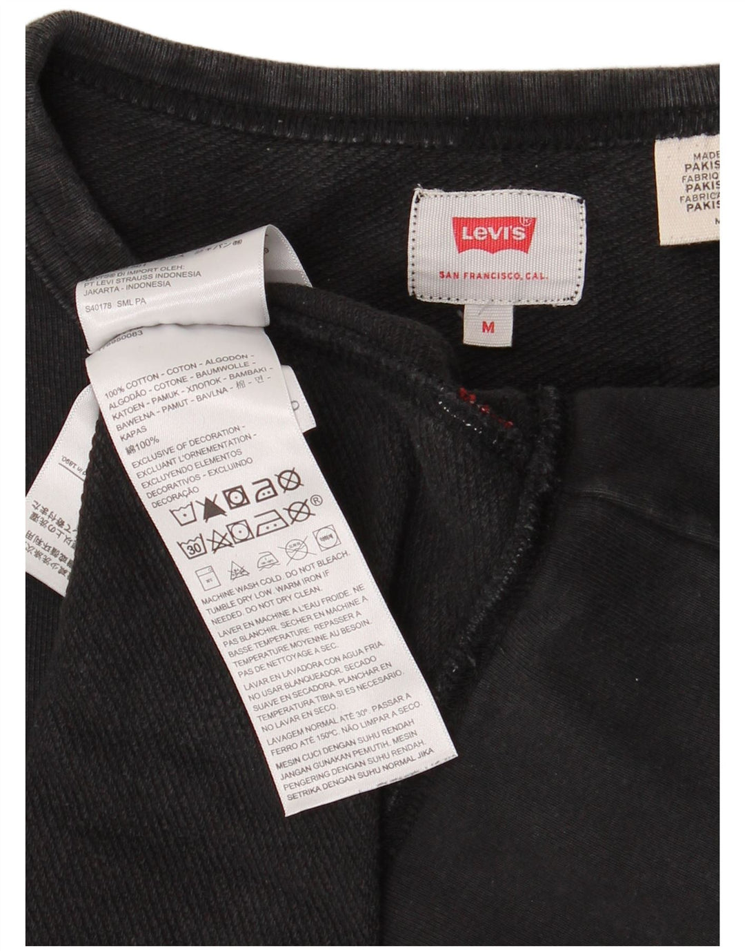 Levi's Hombre Sudadera Gráfica Jersey De Algodón Gris Medio