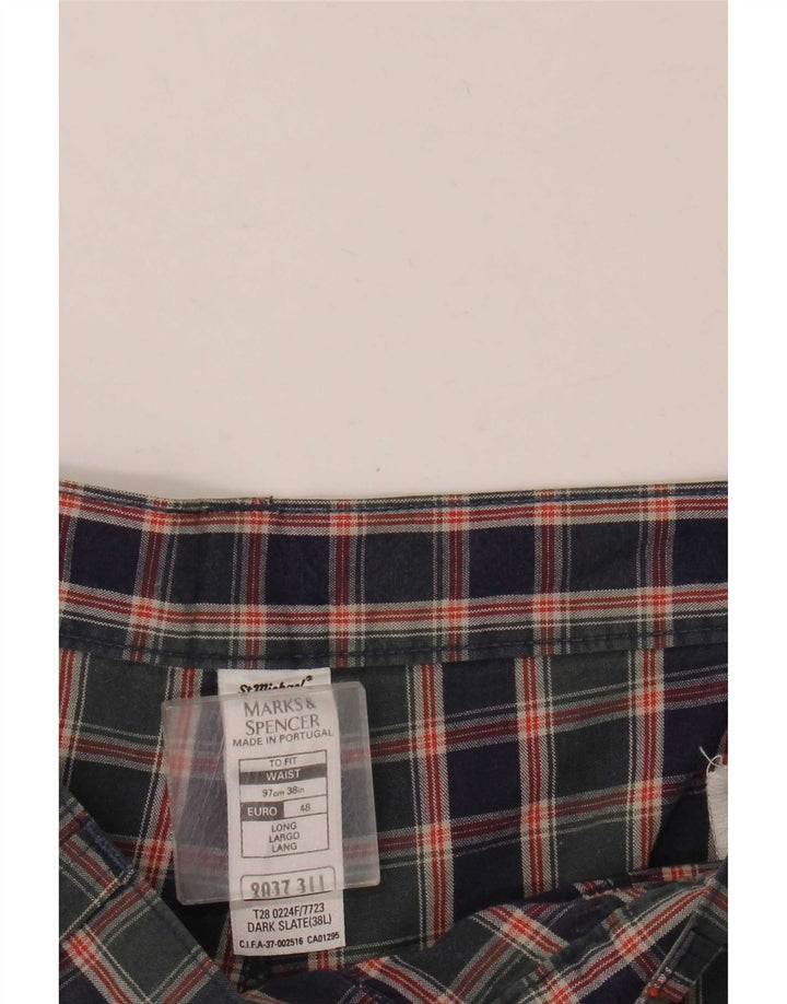 Marks & Spencer Pantalones cortos casuales St. Michael para hombre XL W38 Cuadros multicolores