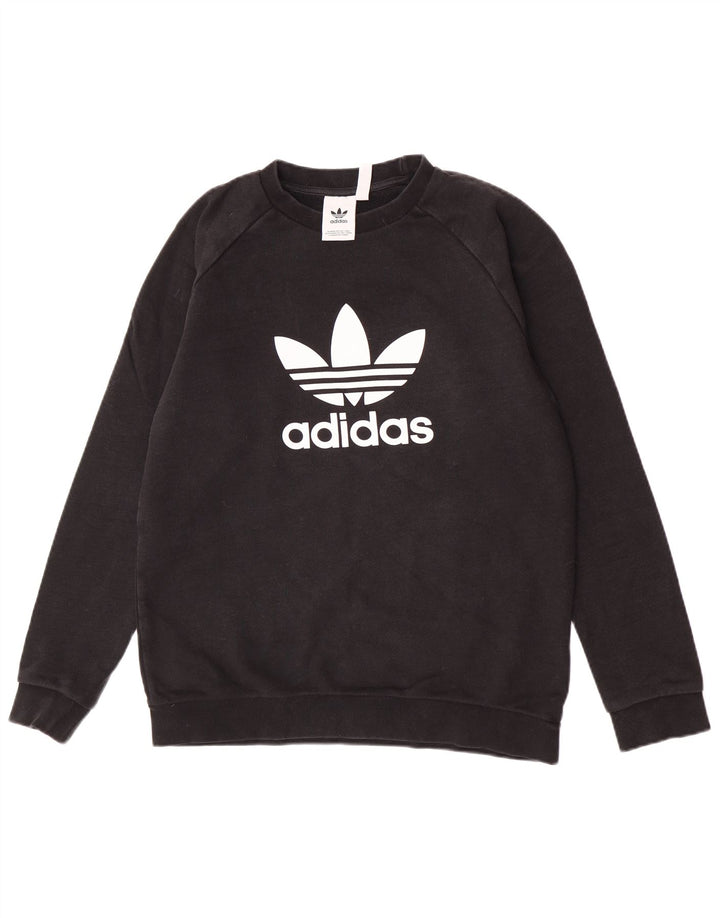 Adidas Hombre Sudadera Gráfica Jumper Medium Negro Algodón