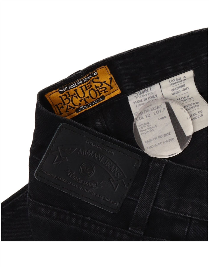 Jeans Armani Mujer Cónicos W30 L28 Algodón Negro