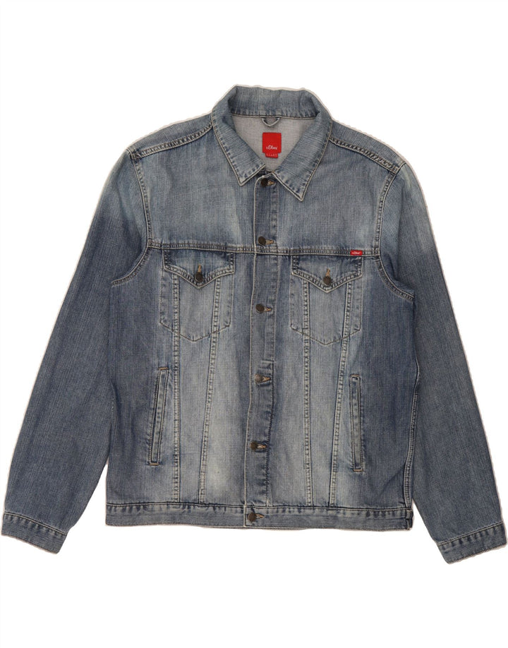 S.OLIVER Mens Denim Jacket UK 44 2XL Blue Cotton Vintage S.Oliver and Second-Hand S.Oliver from Messina Hembry 