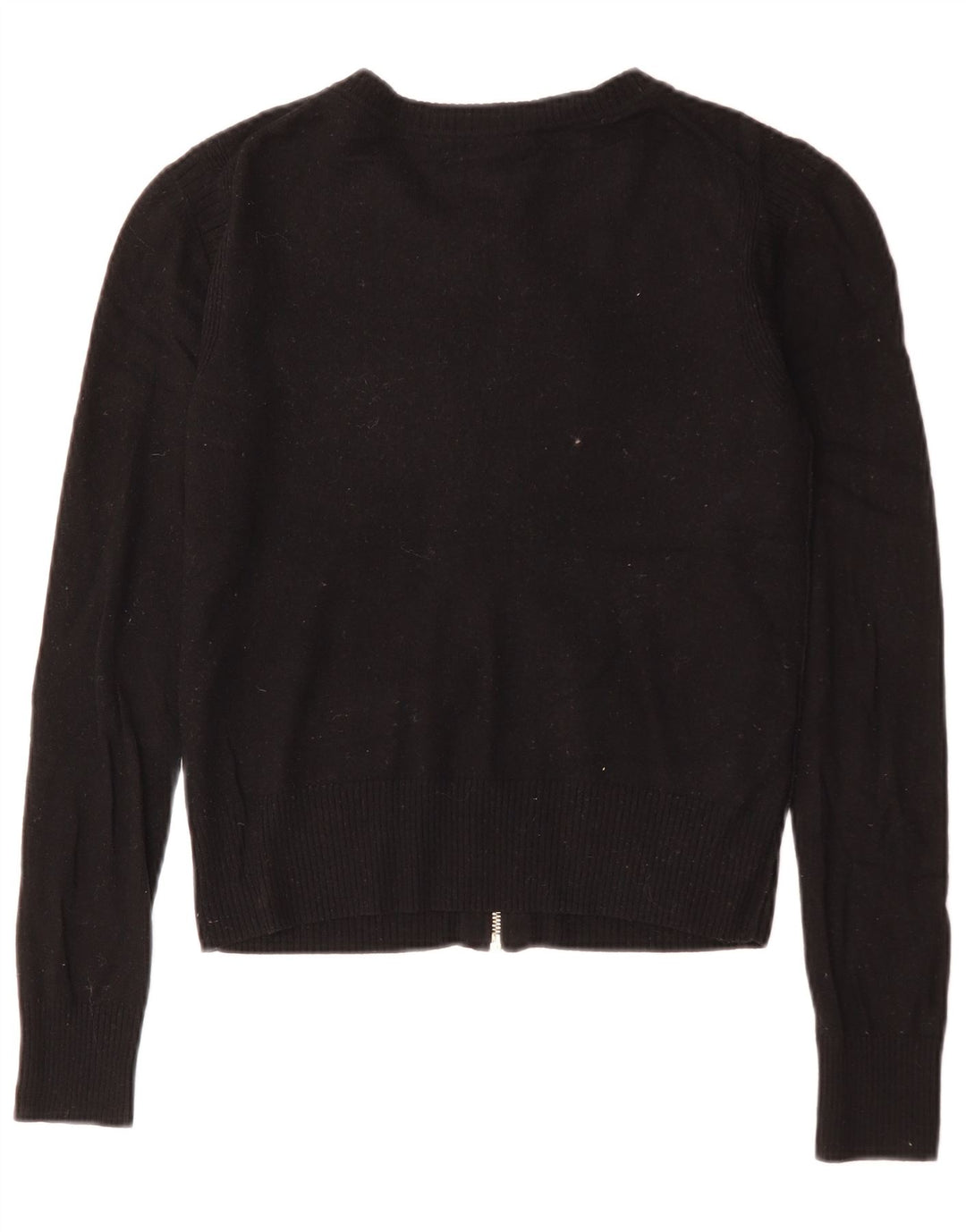 Juicy Couture Suéter tipo cárdigan corto para mujer UK 10 Small Lana negra