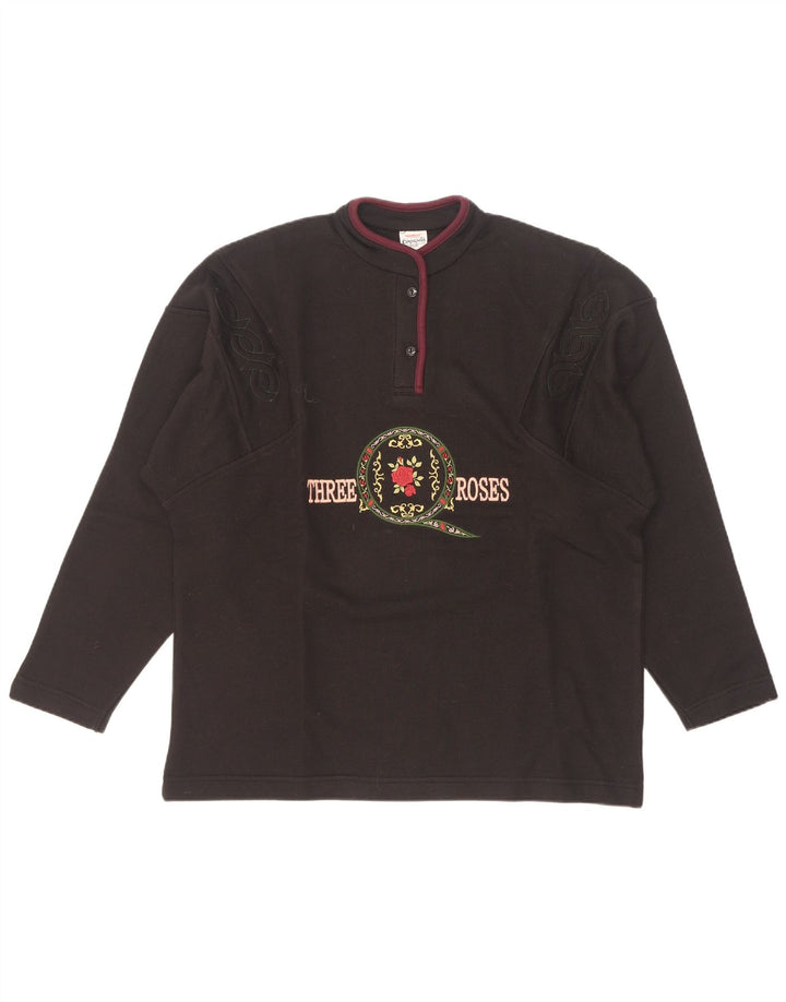Campagnolo Sudadera con gráfico extragrande para mujer, talla 40, color negro