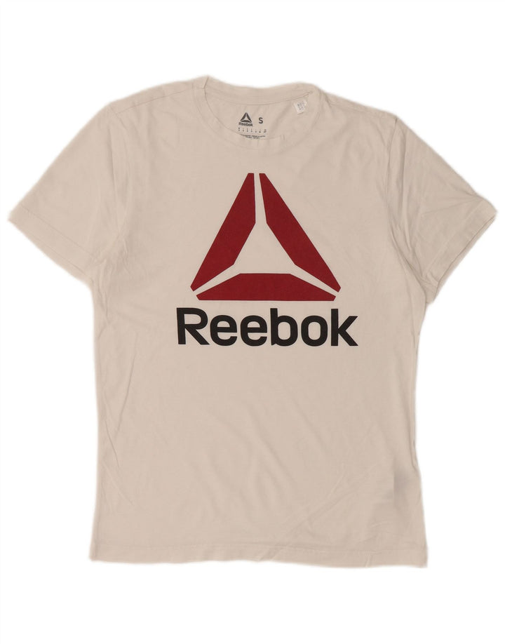REEBOK Camiseta gráfica para hombre Top Small White Cotton